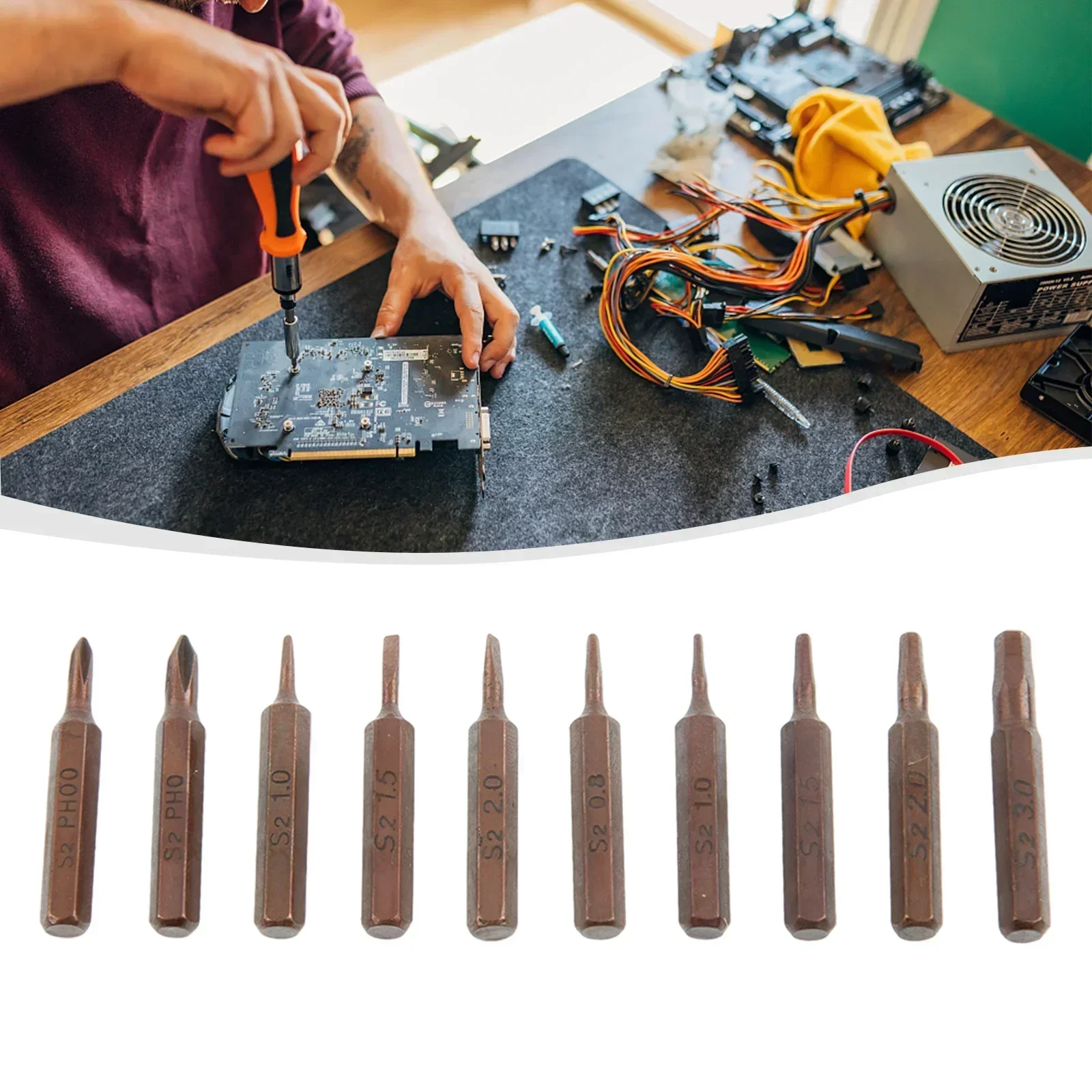 Must Have Tools for Home Repairs, 10pcs Hex Shank Screwdriver Bit Set, Repair Small Toys, Appliances, and Parts with Ease