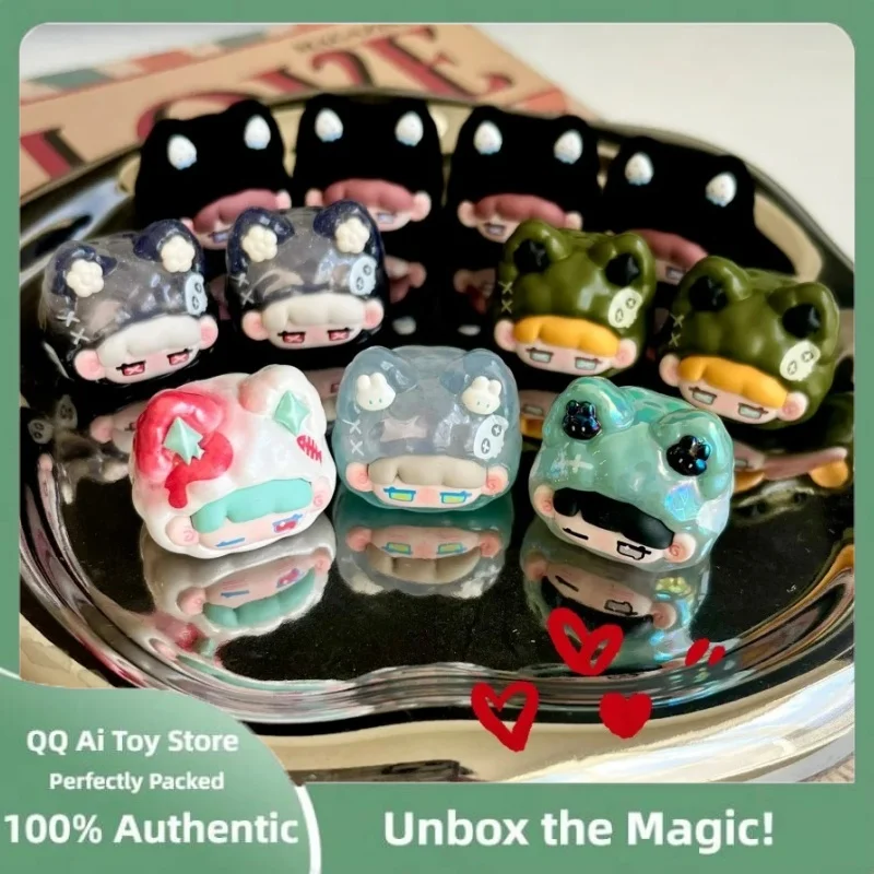 

Original Strawberry Mousta Mikka Video Game Diary Series Blind Bag Box Kawaii Grain Garage Kit Mini Ornament Trendy Play Gift