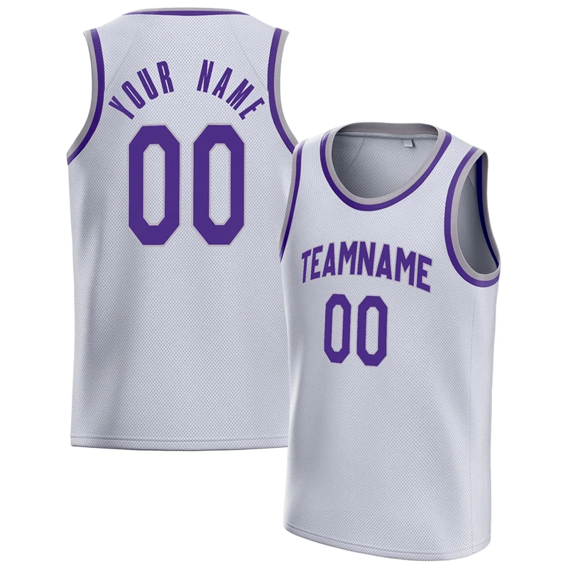 Fashion White Basketball Tank Tops Summer Trend Custom Name Team Name Men Women Sports Vest Casual Oversized Team Uniforms Tops