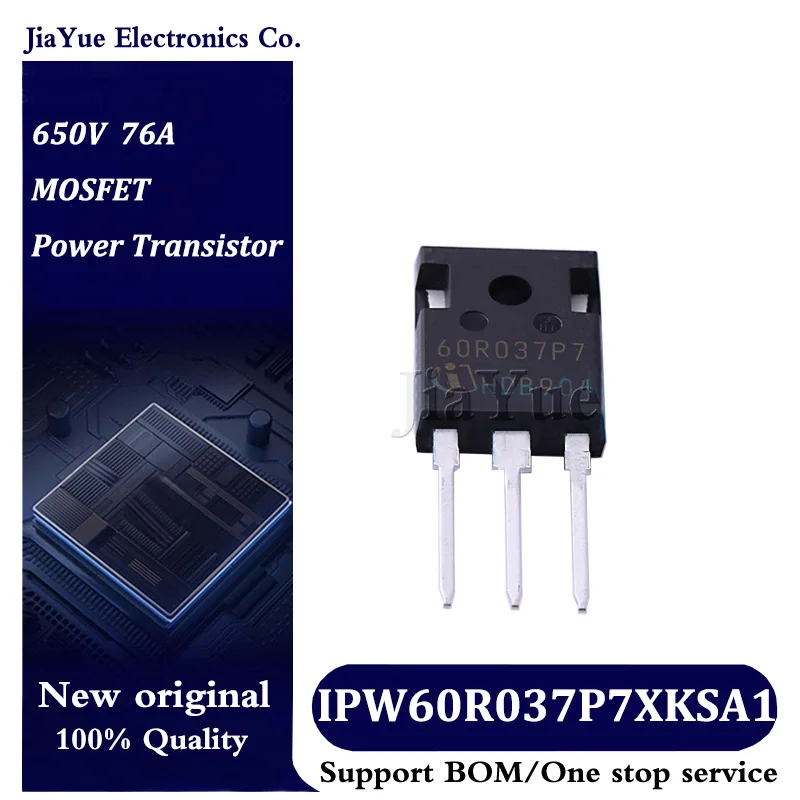 

5pcs/lot 100% New Original Chips IPW60R037P7XKSA1 TO-247-3 650V 76A MOSFET Field effect tube Power Transistor IPW60R037P7