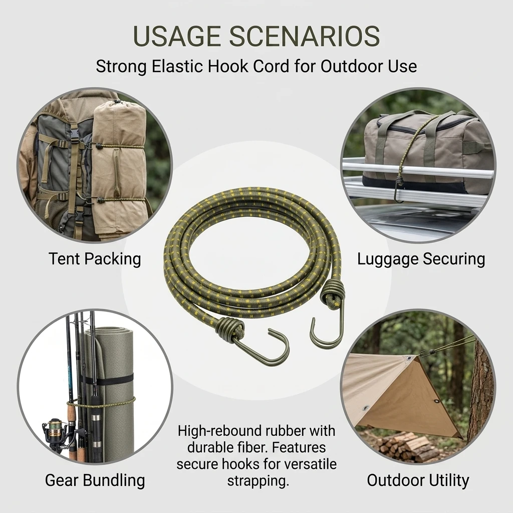 Corda Elástica de Borracha de - Outdoor Camping Extension Cord avaliação e preço