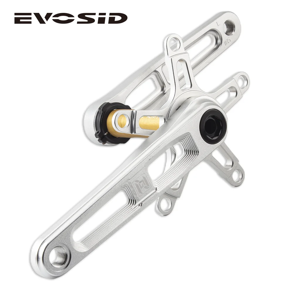 EVOSID 130BCD Bicycle Crankset Ultralight Road Folding Bike Hollow Tech Crank 165 170mm With Bolt BCD130 CNC Crankset