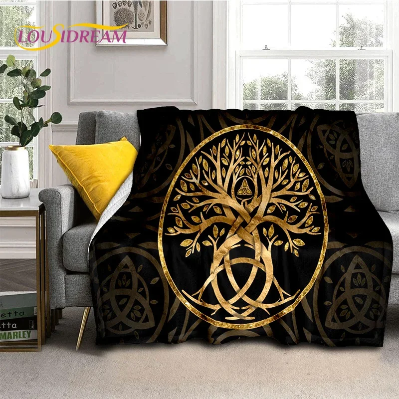 

Tree of Life Nature Viking Yggdrasil Norse Soft Flannel Blanket for Bed Bedroom Sofa Picnic,Throw Blanket for Cover Outdoor Gift