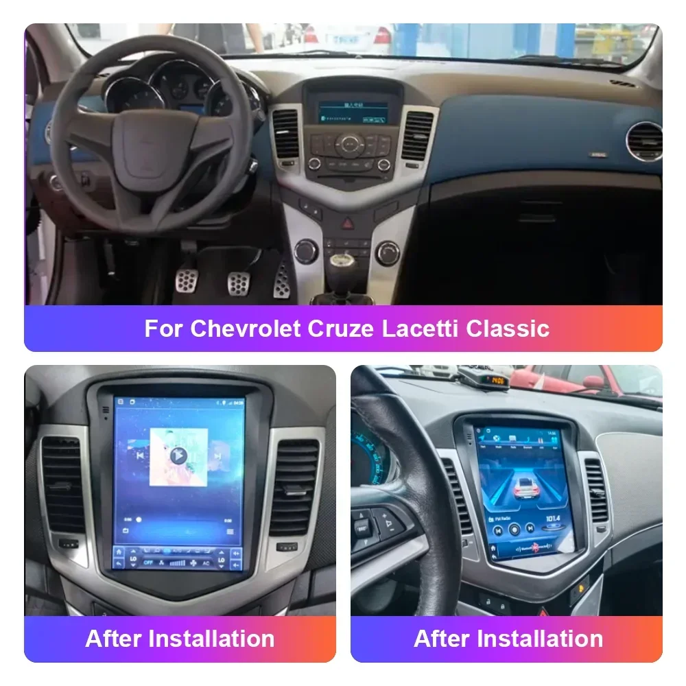 2 Din Android Radio For Chevrolet Cruze 2008-2012 Vertical Touch Screen GPS Navigation Multimedia Player HeadUnit Stereo Carplay