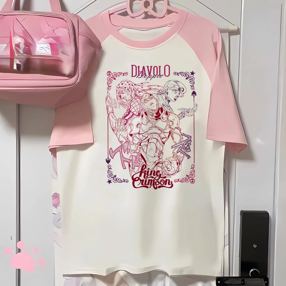 Jojo Bizarre Adventure t shirt femme kawaii gothic cute clearance sales japan shirt grunge funny cute goth Psychedelic