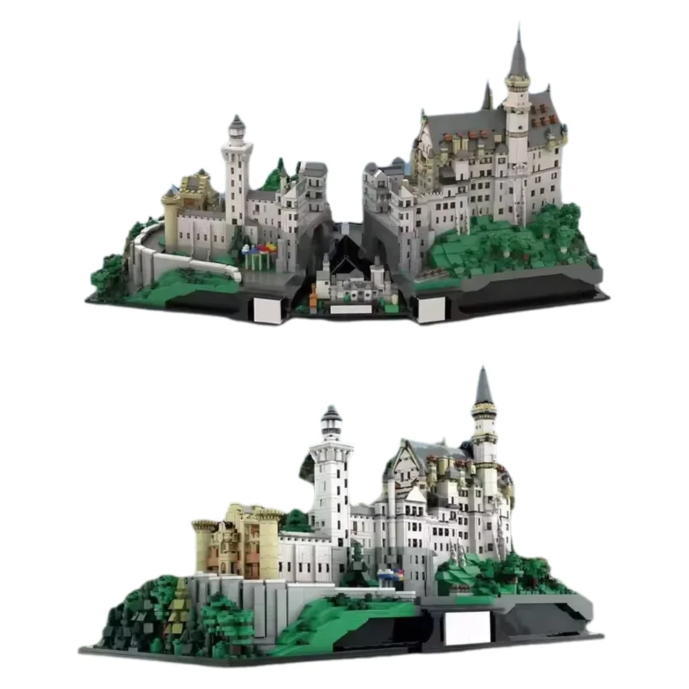 Klemmbausteine 6786-teiliges Schwanensee-Bausteine-Set Berühmtes Historisches Wahrzeichen Mittelalterliche Stadtarchitektur Modulares Montagemodell Bausteine-Kit Erwachsenen-Spielzeug Geschenk