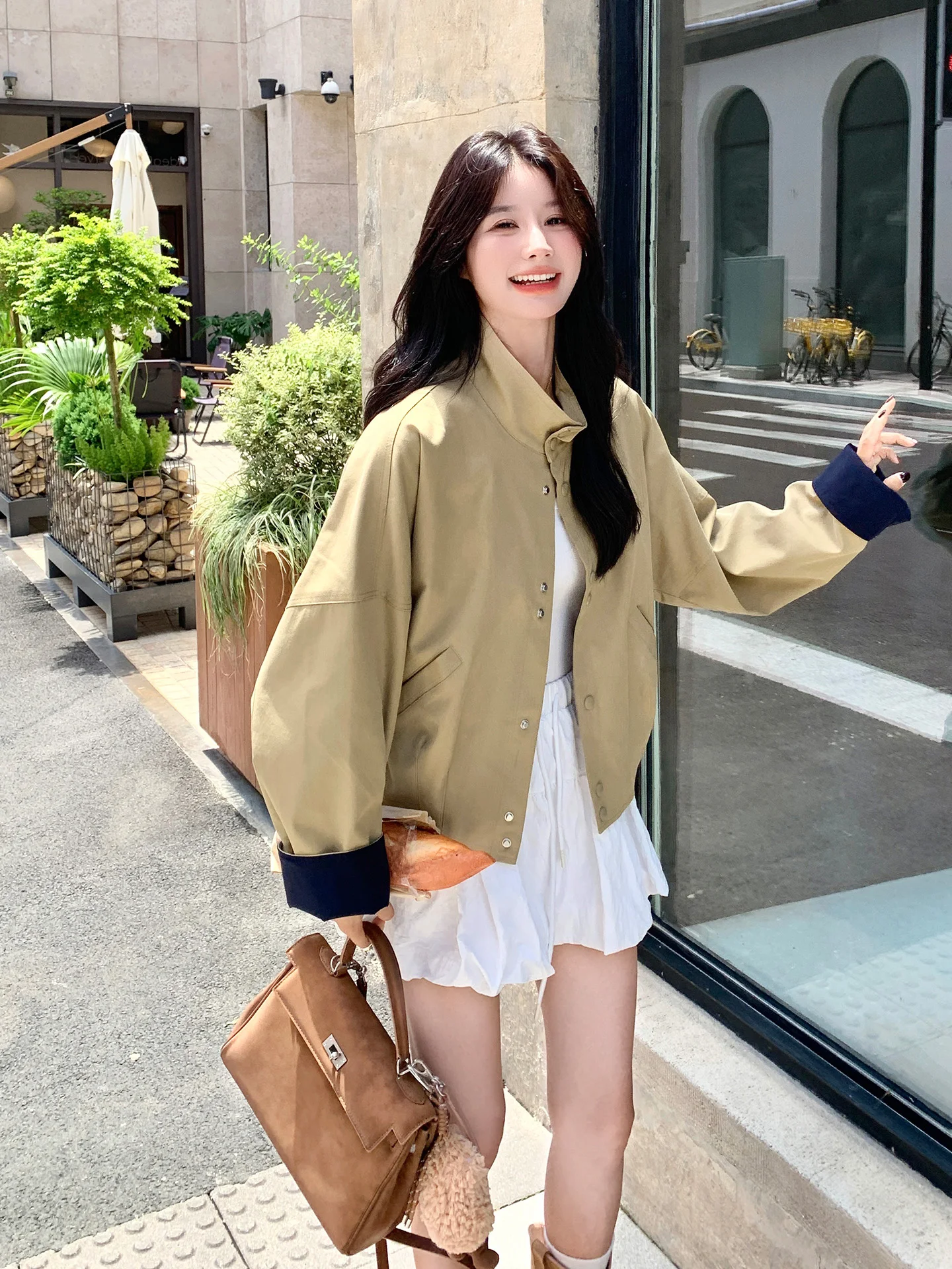 design-coreen-sens-couleur-blo-col-montant-jaet-femmes-decontracte-faion-trajet-manteau-automne-nouveau-sle-polyester-fiber