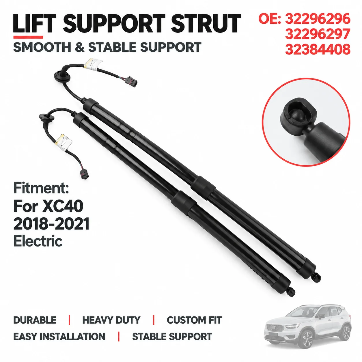 OEM-Grade 32296296 32296297 32384408 For Volvo XC40 Electric Tailgate Strut Durable Direct Fit Easy Installation Premium