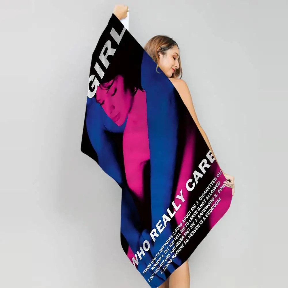 T-TV Girl Beach Towel Colorful Bath Towels For Girl Microfiber Quick Dry Custom Sand Free Beach Yoga Spa Gym Pool