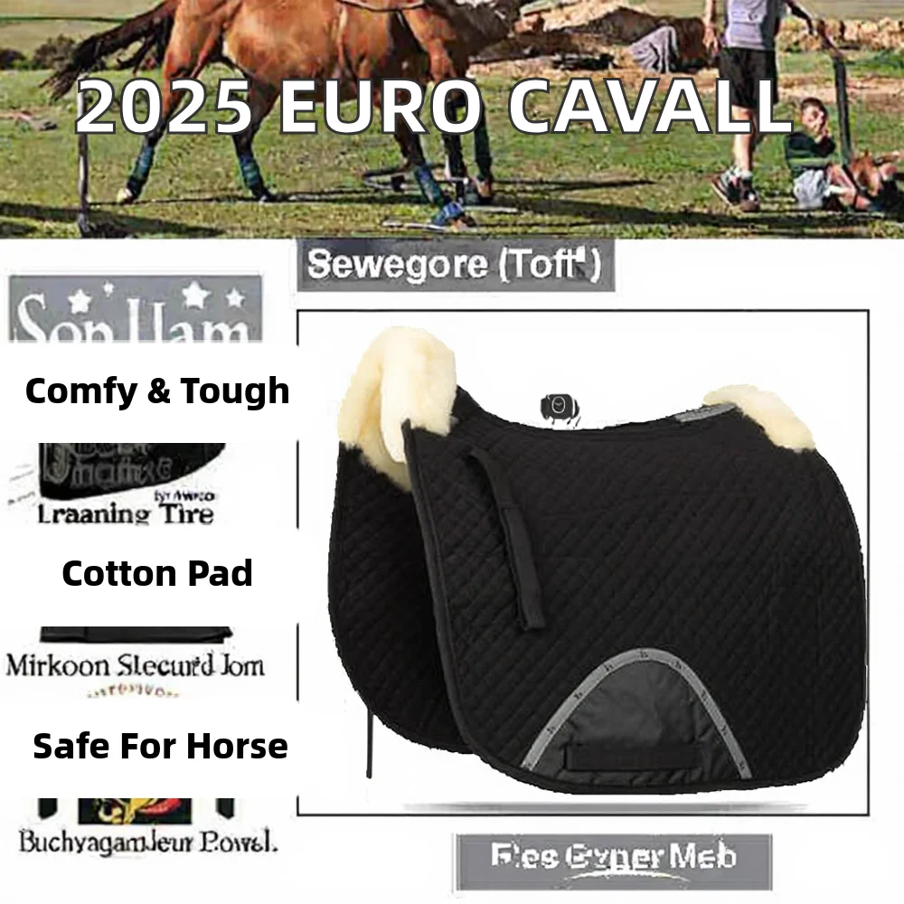 2025 Cavall Dressage Premium Equestrian Saddle Pad with Cotton Shell Polyester Filling Comfort & Durability for Horseback Riding