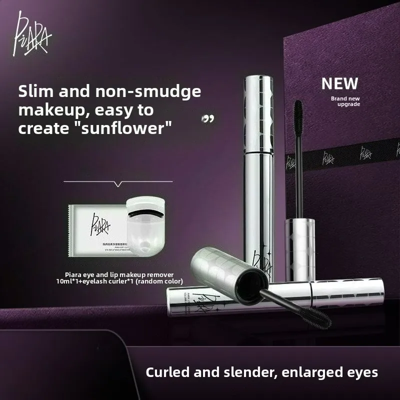 PIARA มาสคาร่ากันน้ําติดทนนานยาว Curl Non Smudge Natural Black Eyelash Primer มาสคาร่าเครื่องสําอางค์ Maquillage