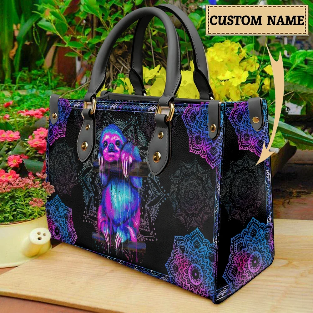 Bolso de hombro de diseño de lujo para mujer, bolsa de compras de alta calidad, elegante, diario, Happy Sloth, nueva tendencia