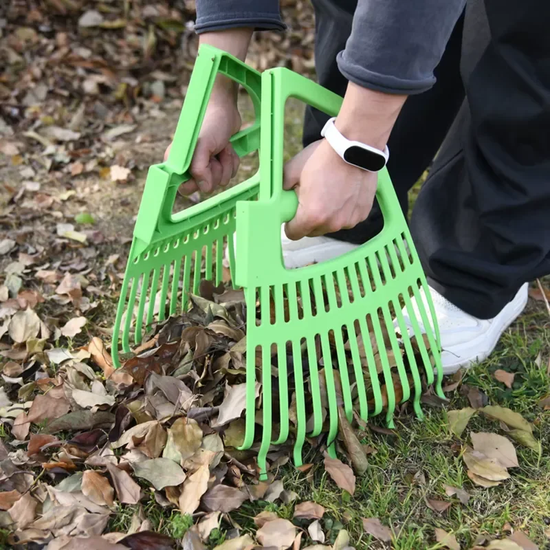 for Winslow & Ross 3 in 1 Garden Leaf Rake Leaf Picker 30 Teeth Plastic Rake with Stainless Steel Detachable Long Handle
