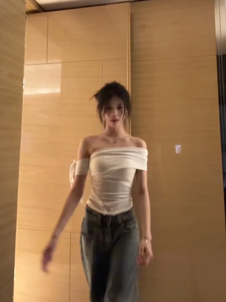 Pure Desire Spicy Girl Strap Vest Women Summer 2025 New Outerwear oulderl T-irt High-End Feeling  Top