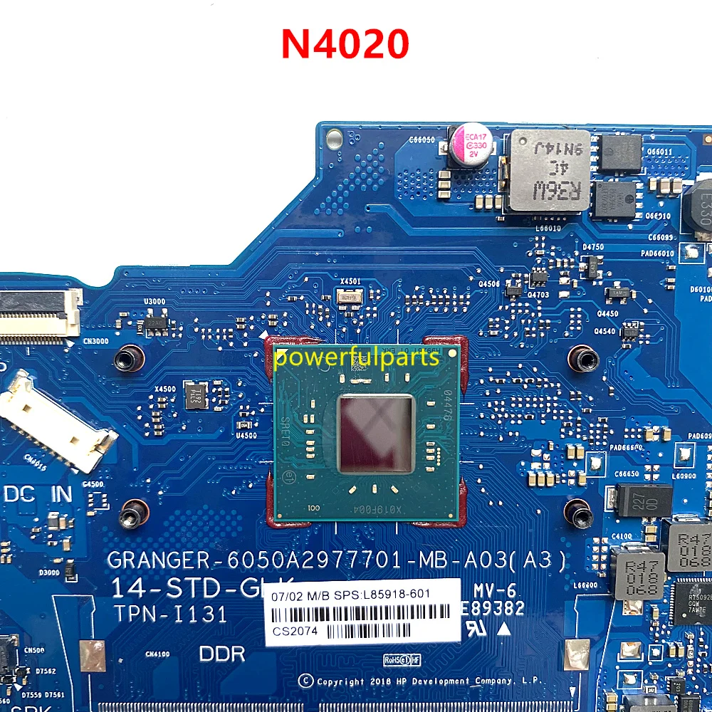 For HP 14-DF 14-CK 240 g7 Motherboard N4020 cpu In-built L85918-601 L85918-001 6050A2977701-MB-A03 Working Good