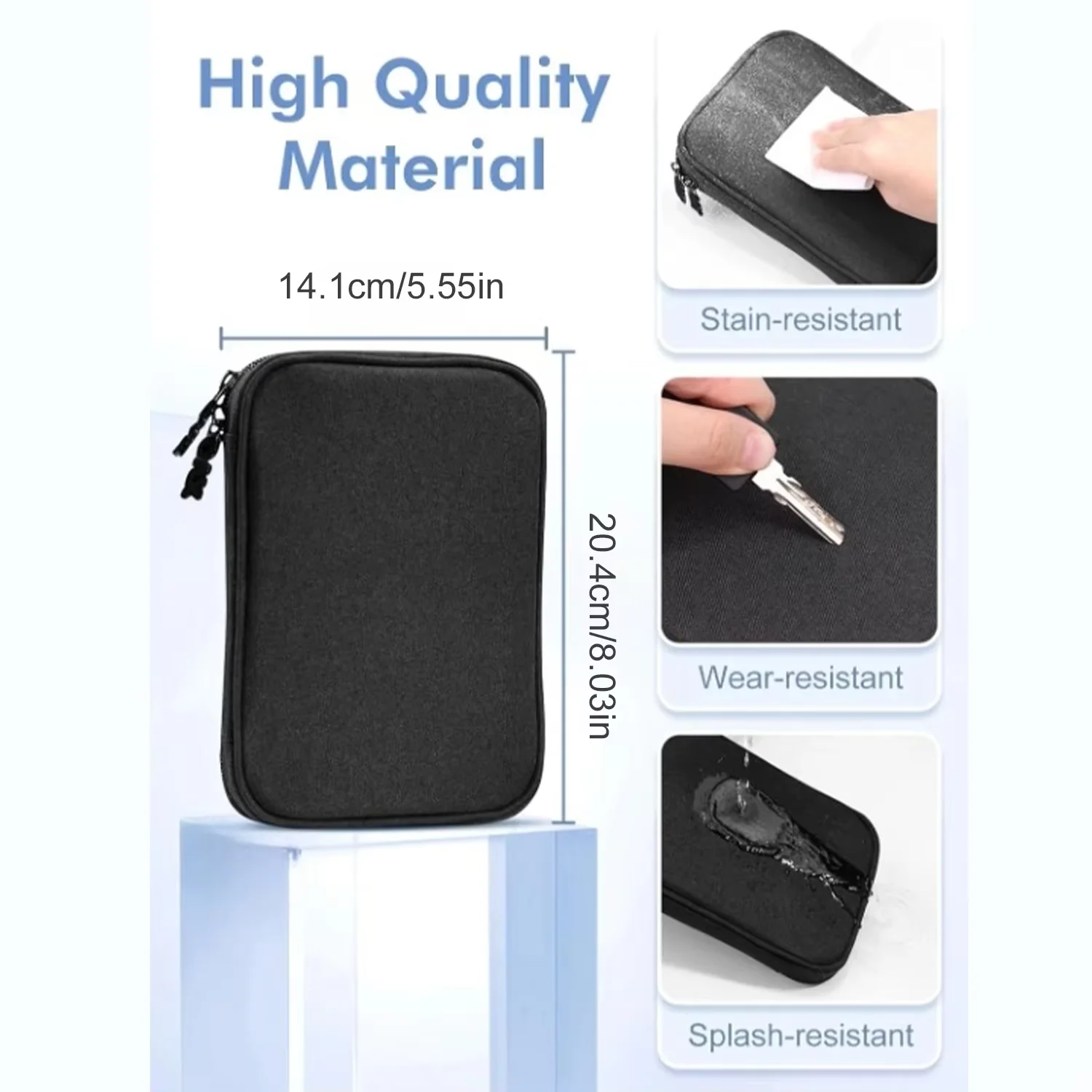 حقيبة حامل مثقاب الأظافر المحمولة، حقيبة تخزين قلم التلميع، مناسبة لصالون الأظافر وحقيبة تخزين أدوات الأظافر المنزلية #6