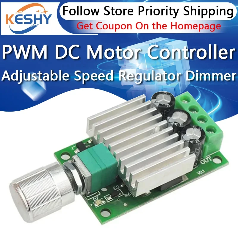 10A 12V-30V PWM DC Motor Speed Controller 12V 24V Regulowany regulator prędkości Ściemniacz Przełącznik sterujący do silnika wentylatora LED Light — zdjęcie produktu 6