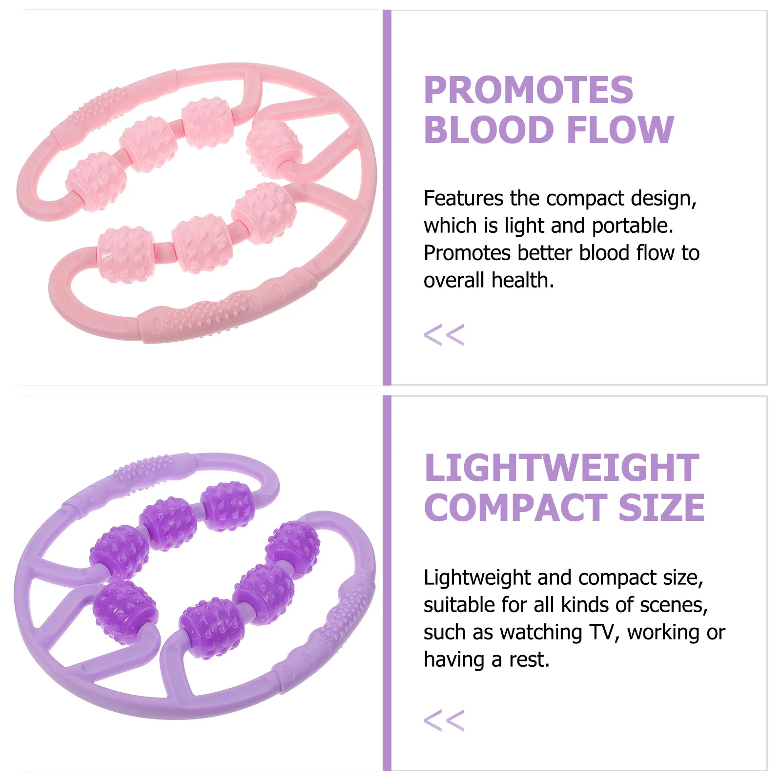 

2Pcs Leg Massager Durable Muscle Relaxation Tool Compact Portable for Fitness Recovery Body Massage Equipment Leg Massager