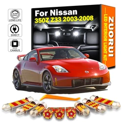 ZUORUI 12Pcs Canbus LED Interior Light Kit For Nissan 350Z Z33 2003 2004 2005 2006 2007 2008 Car Led Bulbs No Error Accessories