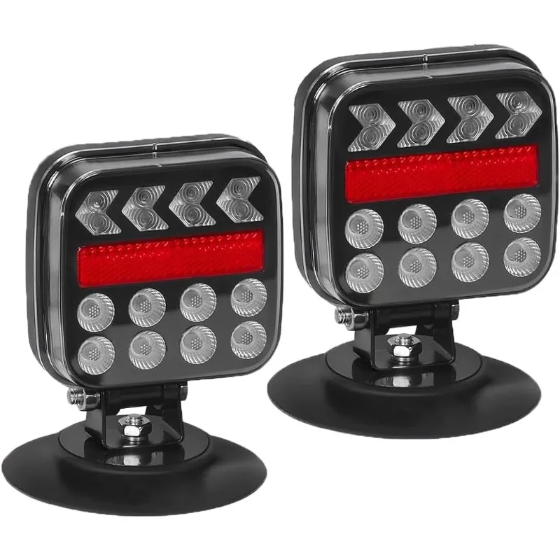 

Магнитный комплект беспроводных фонарей прицепа, светодиодные буксировочные фонари с водонепроницаемостью IP67, задние фонари с быстрой зарядкой и 9-часовым временем работы, P