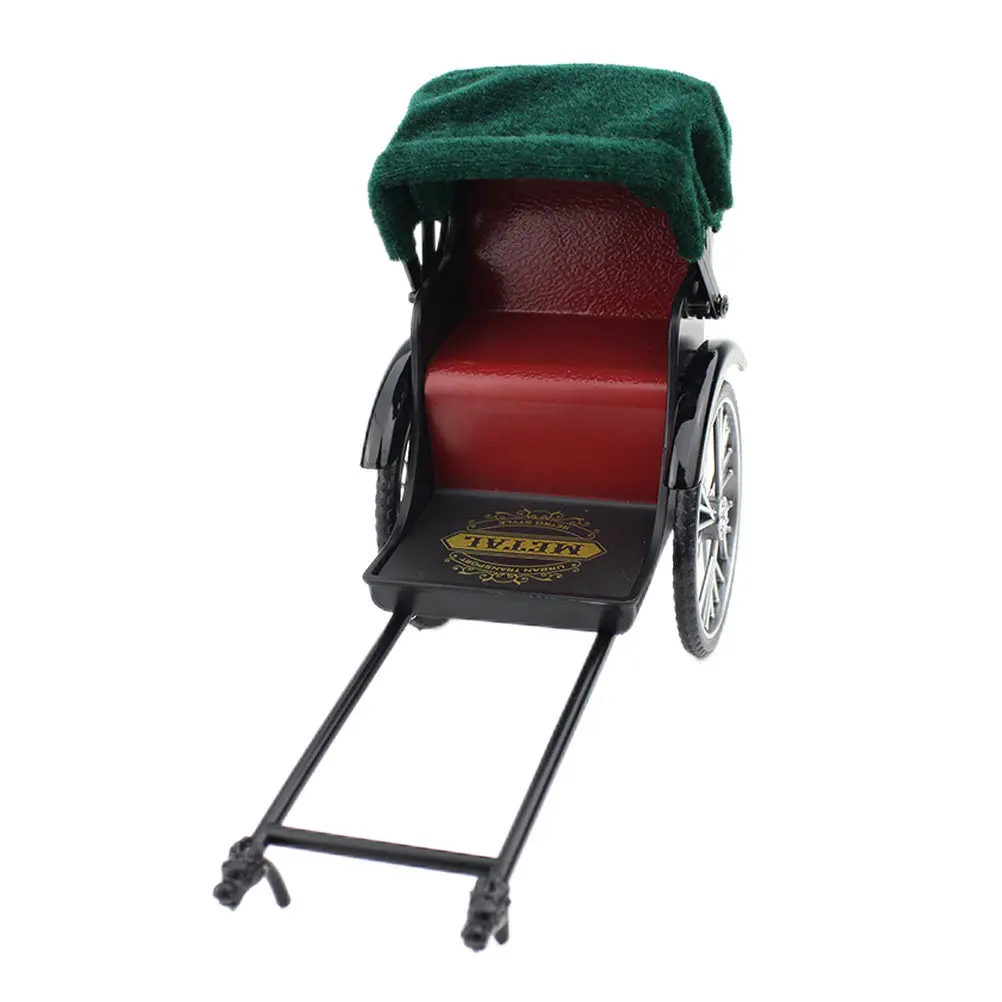 

Vintage Zinc Alloy Decorative Ornament Retro Jinrikisha Desktop Home Office Decoration Creative Metal Craft for Bar