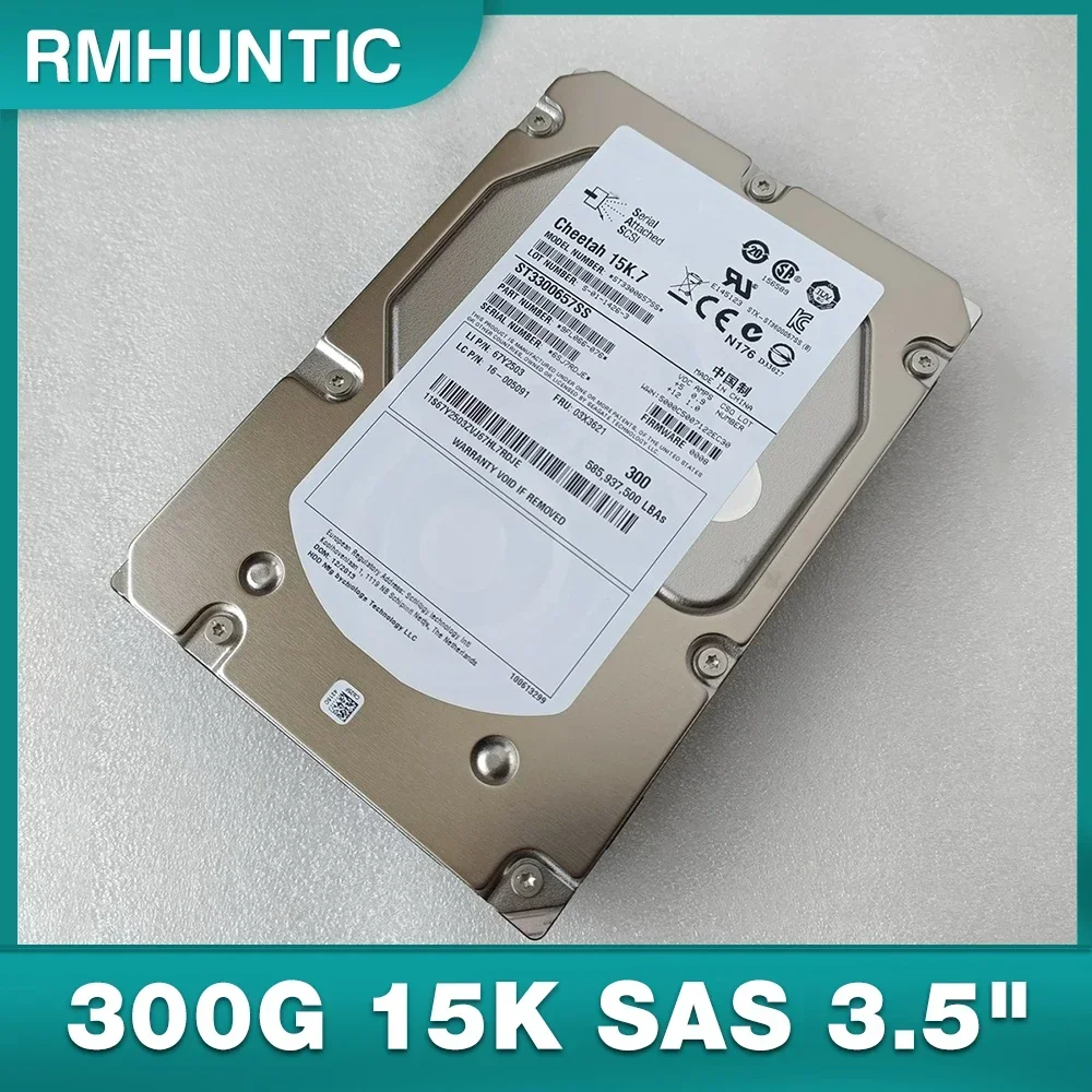 HDD สําหรับเซิร์ฟเวอร์ฮาร์ดดิสก์ ST 3300657 ฮาร์ดไดรฟ์ SS 300G 15K SAS 3.5"