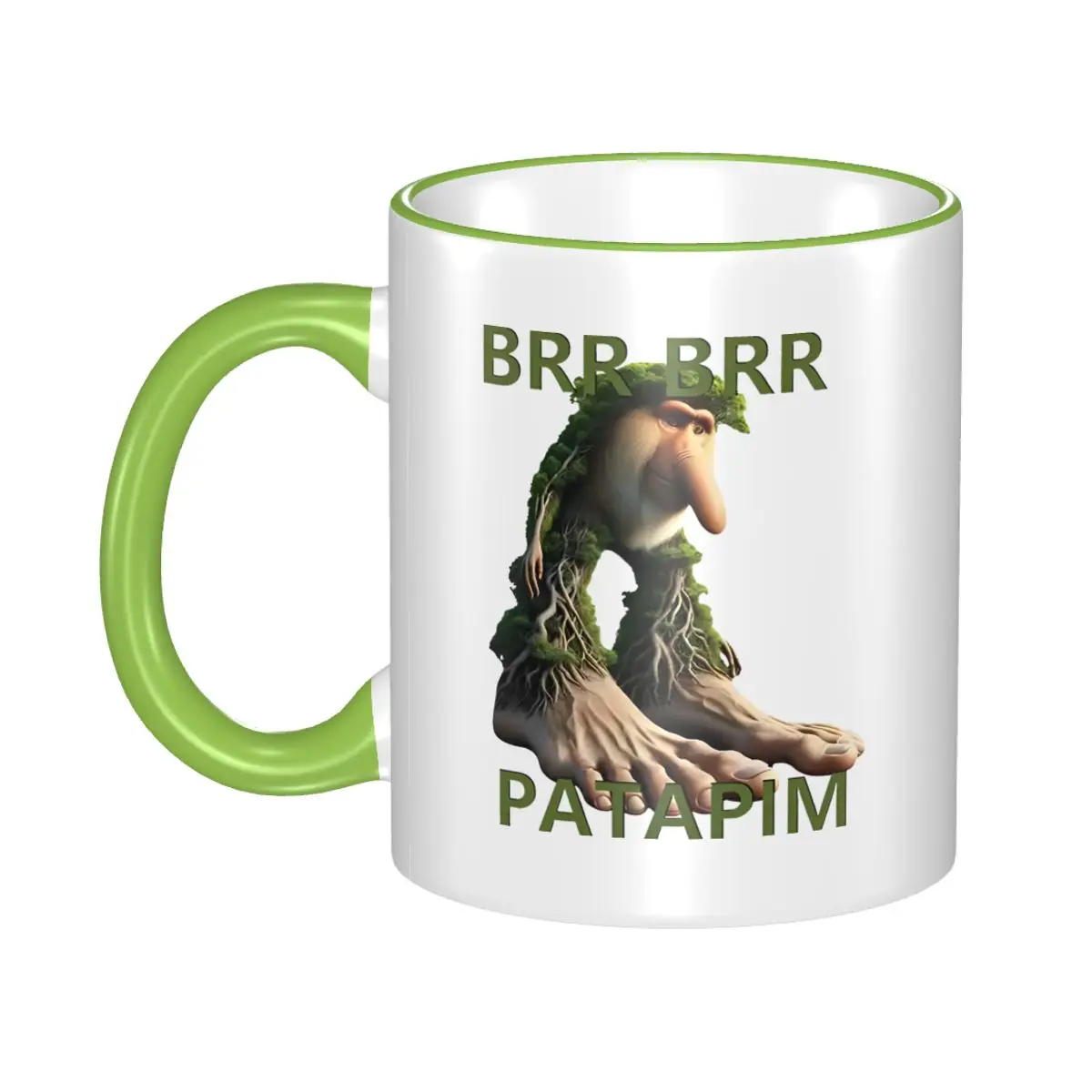 

Meme Brr Brr Patapim Gift Mugs for Kids Adult Kawaii Italian Brainrot Coffee Cup Christmas Present for Office