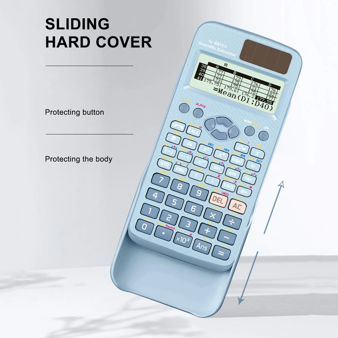 BLUE-FX-991EX - Scientific Calculator Battery Power Advanced, with 552 functions, suitable for school students and teachers
