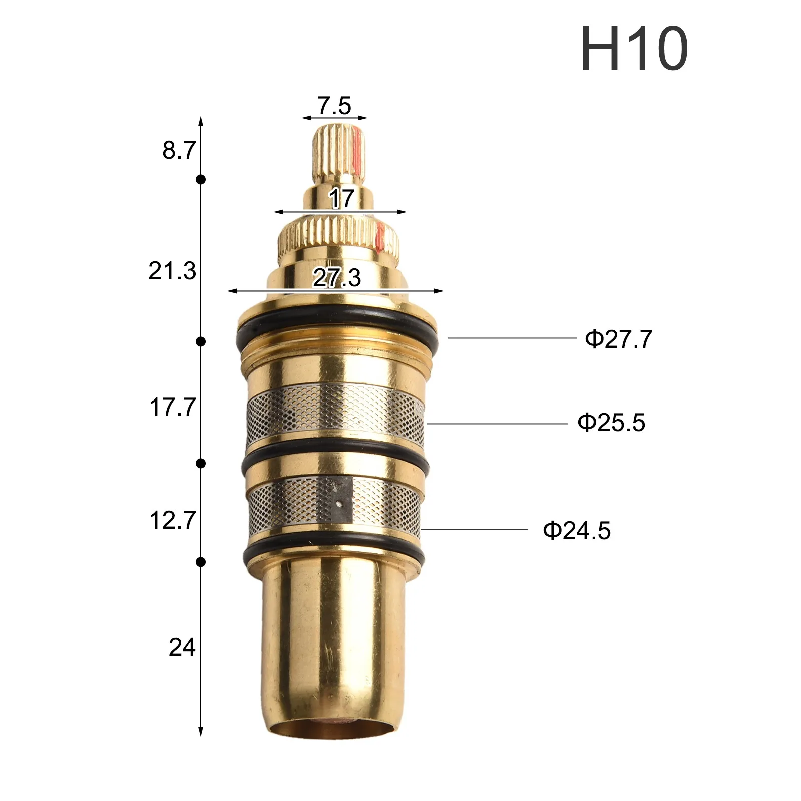 Shower Temperature Control Shower Bar Mixing Built-in Thermal Element Copper Material Durability Good Stability