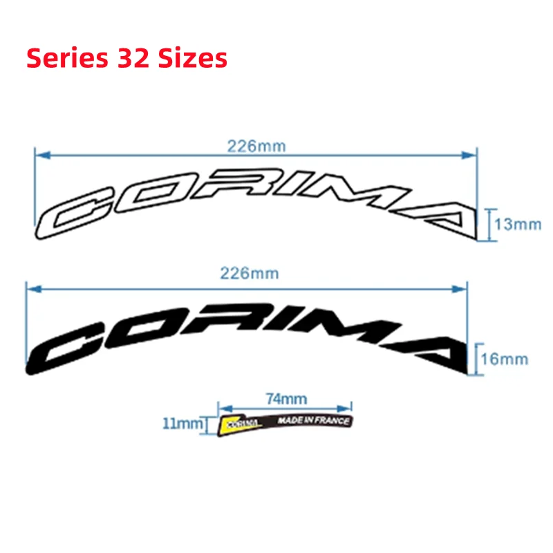 Wheels Stickers for 2022 CORIMA MCC 32/47/58/WS58 Vinyl Carved Craft MTB Road Bike Bicycle Rims Replacement Decals Free Shipping