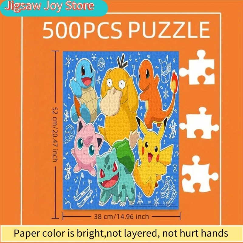 

Disney/1000pcs Puzzle, Adult Puzzle, Thickened White Card Material, Paper Puzzle, DIY Puzzle, Colorful, Super Cute Pokémon Win