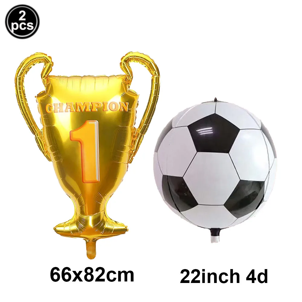 2 teile/los 32 zoll Grüne Anzahl Folien Ballons 18 zoll Fußball Helium Ballons Fußball Fußball Geburtstag Parti Sport Themen Party decors – Detail 5