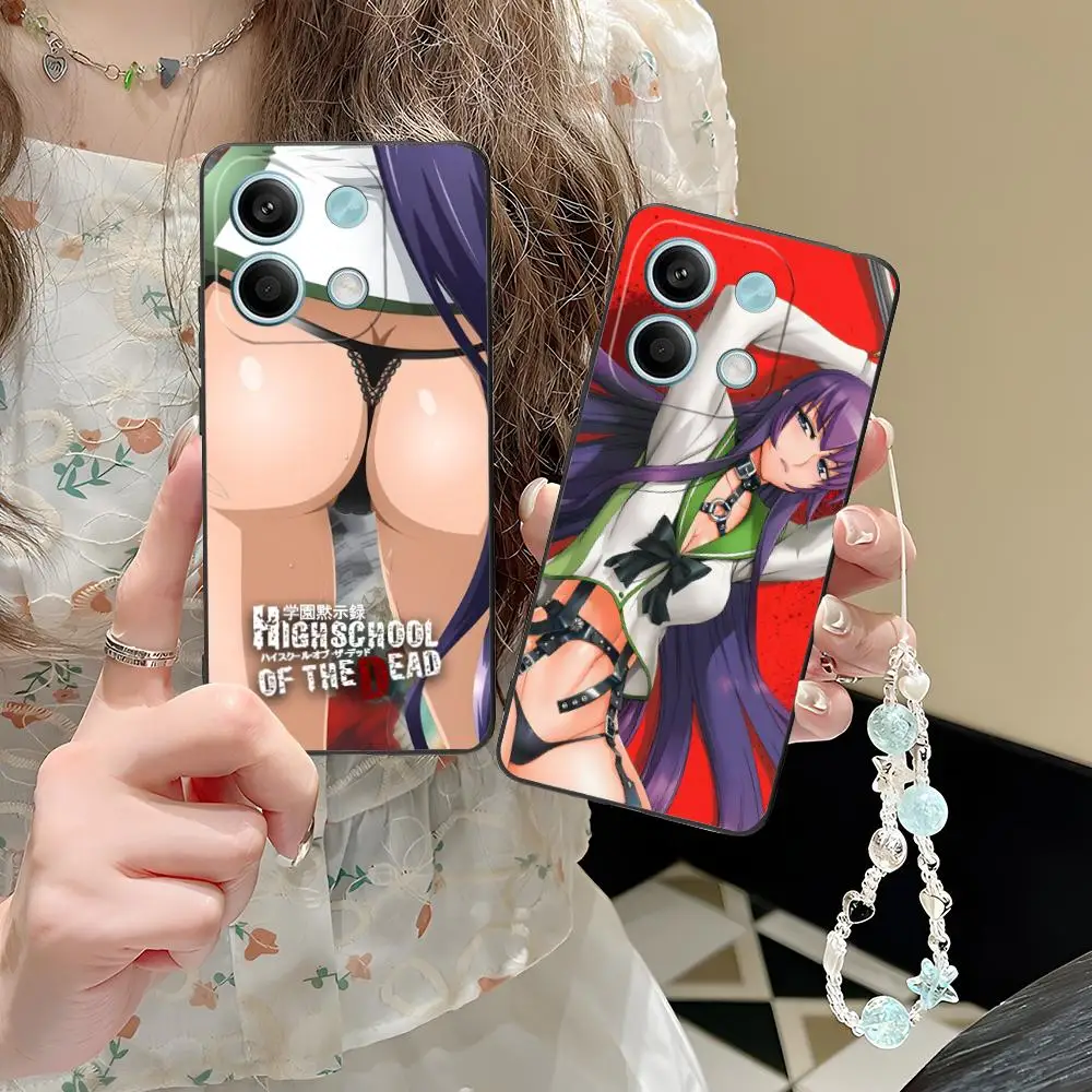 

Чехол для телефона Highschool Saeko Busujima для POCO M7 M6 M5 M4 M3 X7 X6 X5 X4 X3 Pro GT 5G с цветным принтом, роскошный чехол, красивый