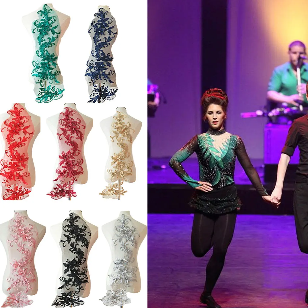 

Stylish And Fashionable Dress Applique Outfit With Lace Detailing Clothing Suitable For Performance Grey