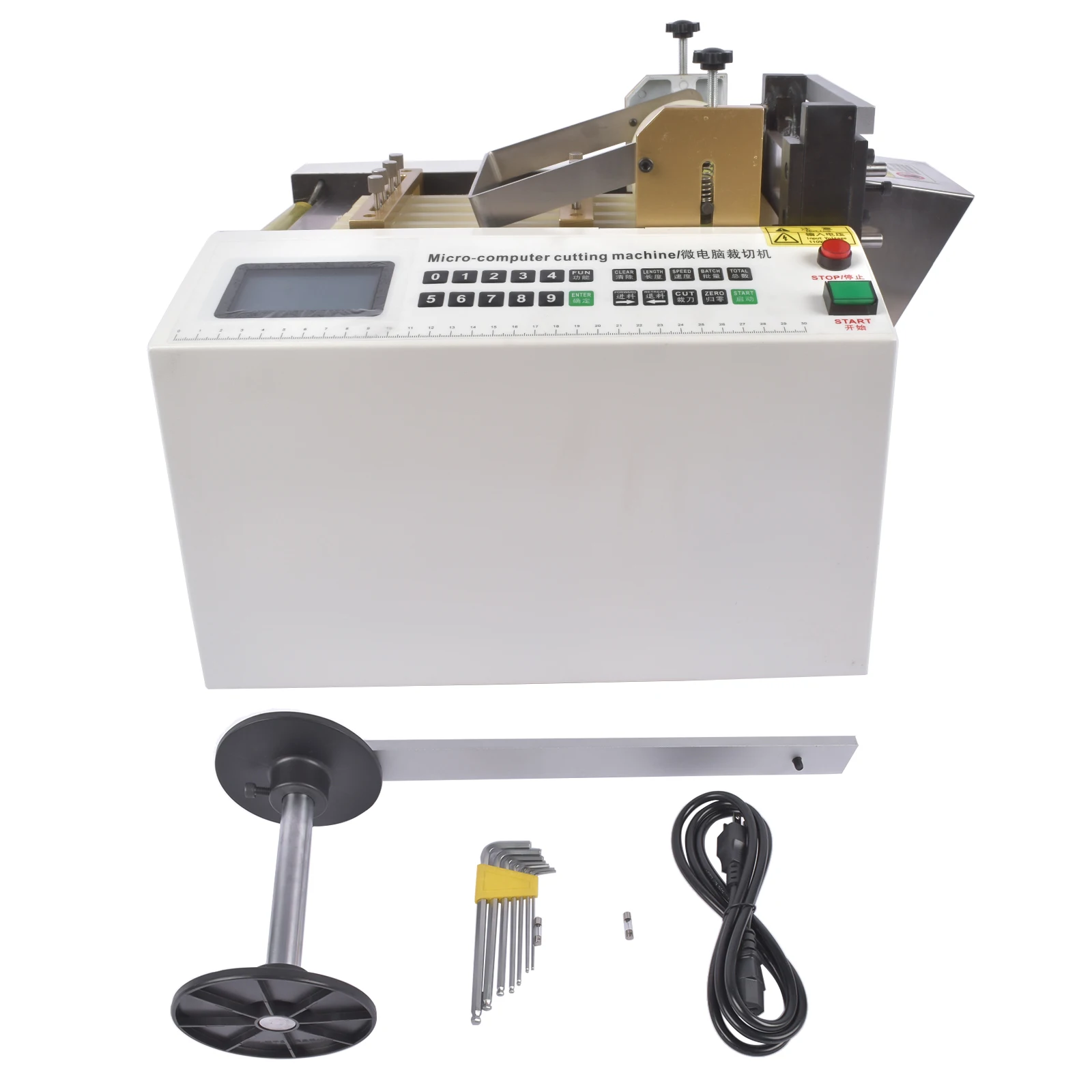 

AP01 YS-100 Automatic Heat-Shrink Tube Cutter PVC PE Cable Pipe Cutting Machine 350W