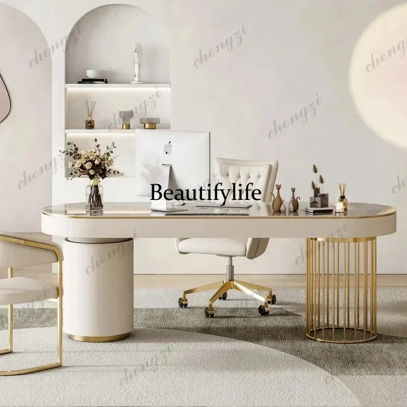 G153 Luxury Organizer Office Table Decoration Upgrade Specialty Study Office Desk Computer Standing Mesa De Escritorio Furniture