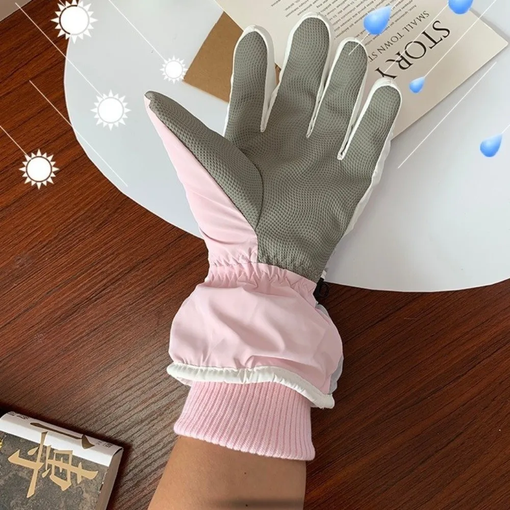 

Модные сохраняющие тепло перчатки для сноуборда, ветрозащитные лыжные перчатки с сенсорным экраном, водонепроницаемые утолщенные велосипедные варежки для пешего туризма