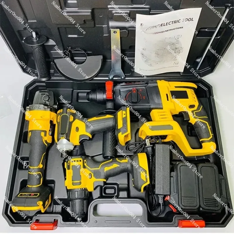 

Brushless Combo Power Tool Set 20V 4pcs in 1 Set Li-ion Battery Cordless Drill Cordless Tool Set