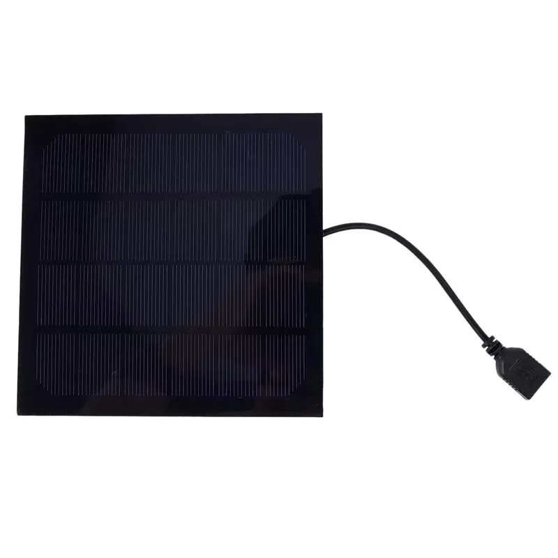 5W USB Monocrystalline Solar Fan with Solar Charger 4 Inch Exhaust Fan Small Solar Panels with Metal Cooler