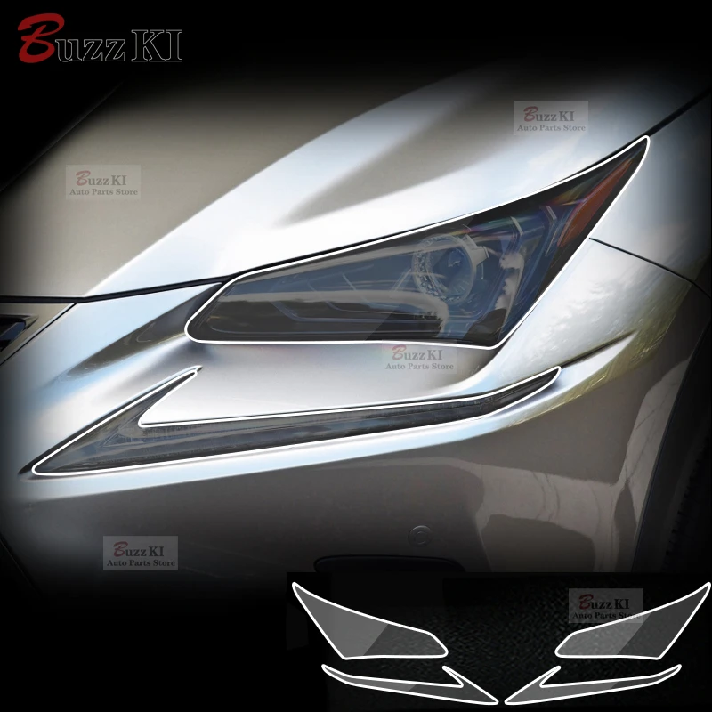 For Lexus NX 200 300 2014-2021 Car Exterior Film TPU Headlamps Protective Film Anti Scratch Repair Membrane Smoked Headlight
