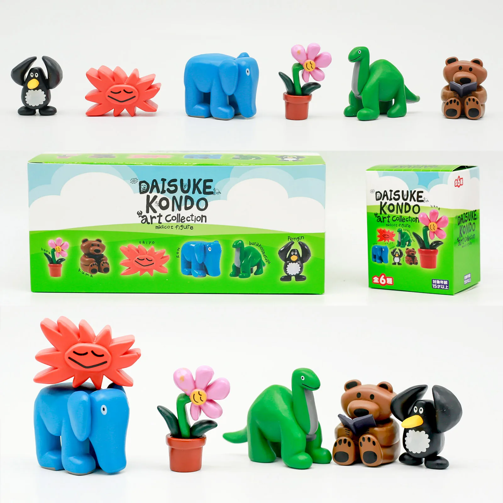 

Daisuke Kondos Art Collection мини-скульптура цветок животное медведь слон модель динозавра автомобиль украшение стола слепая коробка игрушка