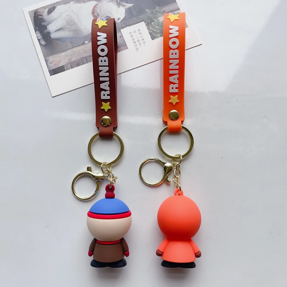 American Band South Parkes Keychain New Creative Kyle Broflovski Key Ring Couple Bag Ornament Cute Accessories Car Pendant Gift