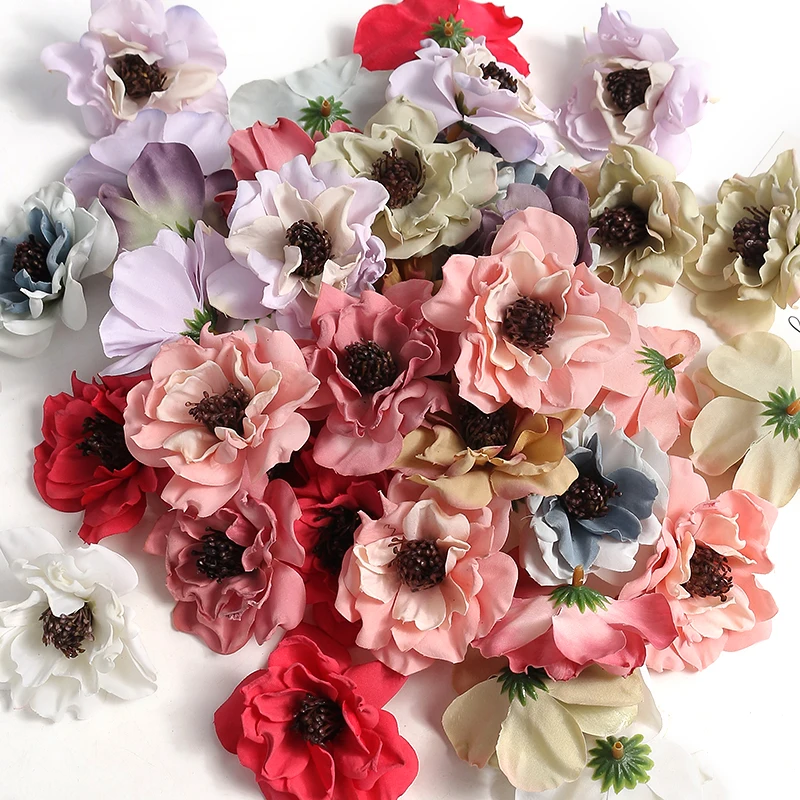 10/20pcs künstliche Blumen Köpfe 7cm Hochzeit Hochzeit Dekorationen gefälschte Blumen Party Home Room Dekor DIY Geschenk Girlande Zubehör