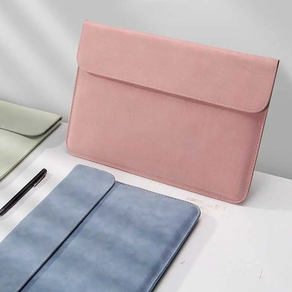 13 14 15 inch Shockproof Laptop Sleeve Case Waterproof Ultra Thin Ultrabook Cover Pu Leather Portable for HP/Dell/Surface