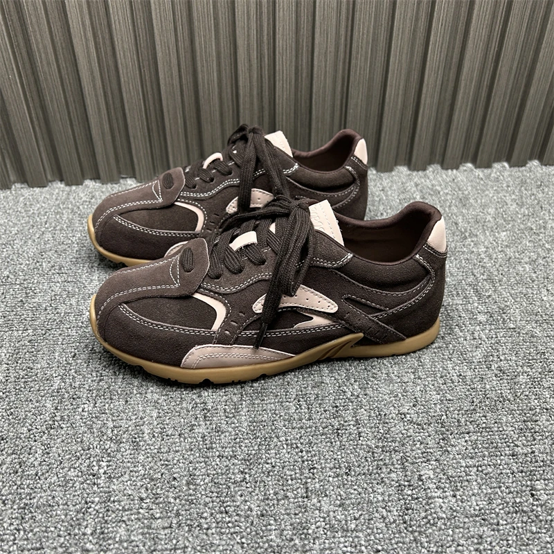 

Женские новые мягкие ботинки Deqin oes из натуральной кожи в стиле ретро, новинка 2025, спортивные, повседневные, Agan Board oes