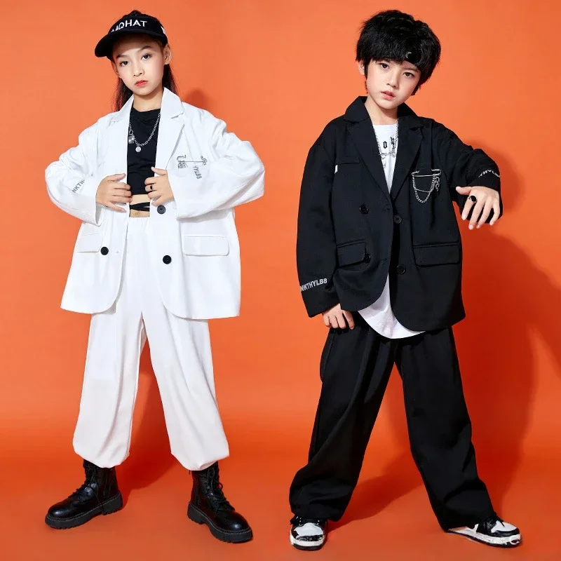 

Детские модные костюмы для уличных танцев, одежда в стиле хип-хоп для девочек, крутые широкие брюки в тон, Прямая доставка