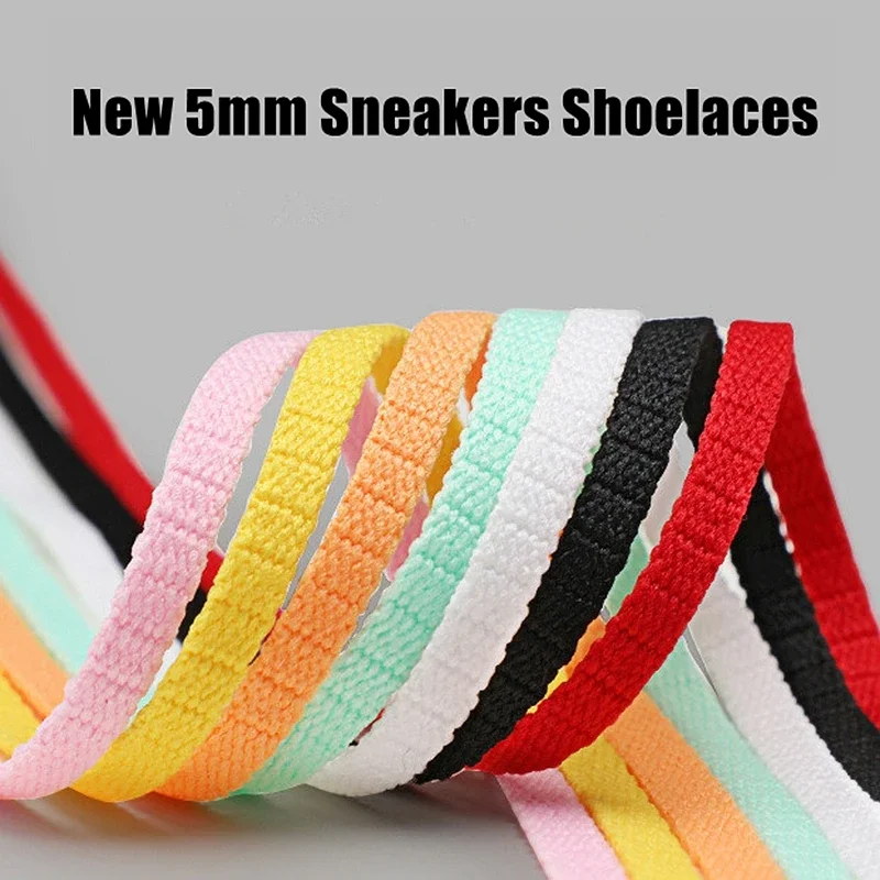 1Pair New Casual Sneakers tennis Shoelaces Width 0.5cm Flat Shoe Laces Rope Shoelace for Shoes 120/140/160CM Shoes Accessories