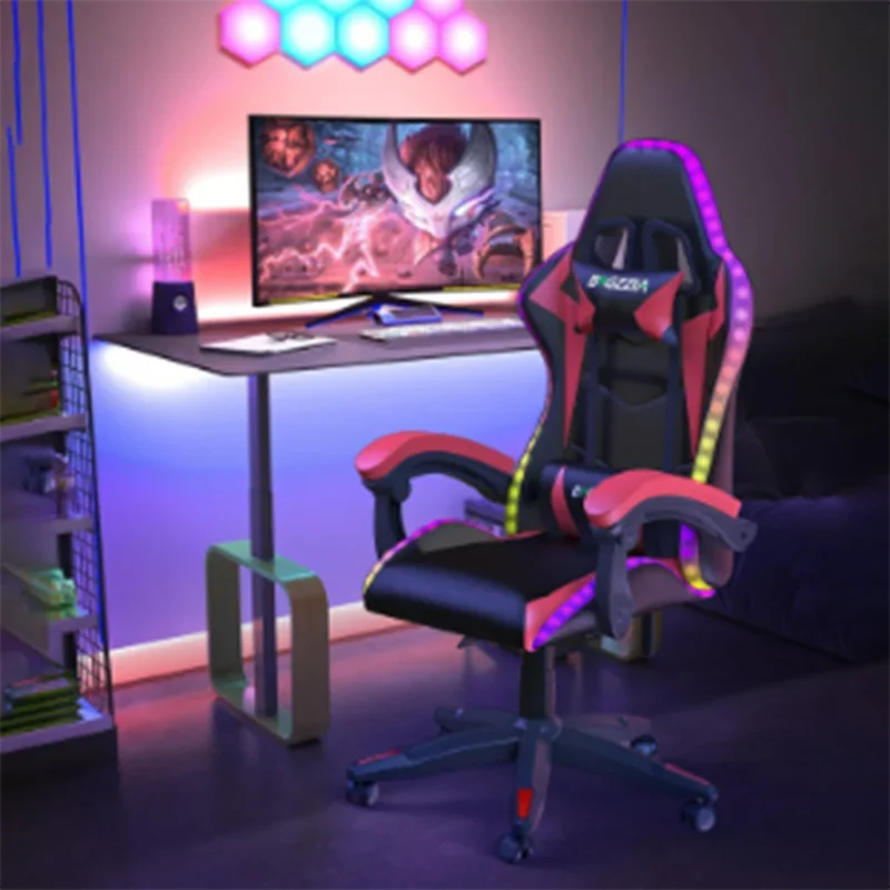 

Ergonomic Computer Chair Gaming Chair With Lights Reclining PU Leather Sillas Gaming Cadeira Ergonomic Chair Chaise Gaming