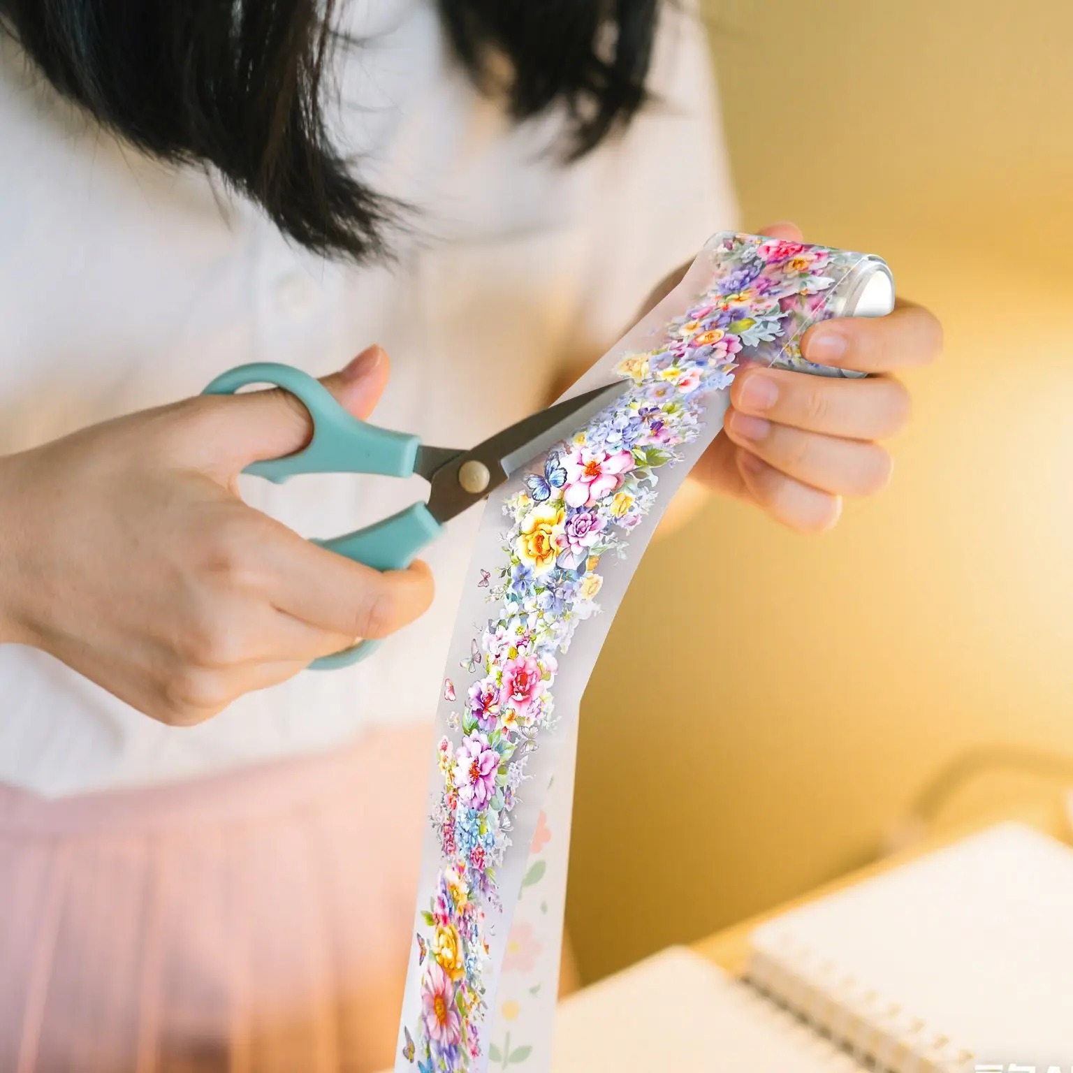 2 متر/لفة الملونة زهرة PET الشريط الزخرفية شريطٌ لاصق سكرابوكينغ ملصق مجلة القرطاسية الجمالية