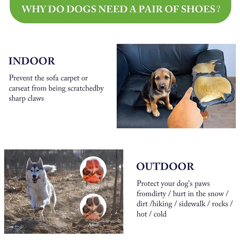 4 Pieces Of Breathable Outdoor Dog Shoes For Large Dogs Non Slip And Durable Hiking Pet Shoes Rubber Soles Pet Shoes